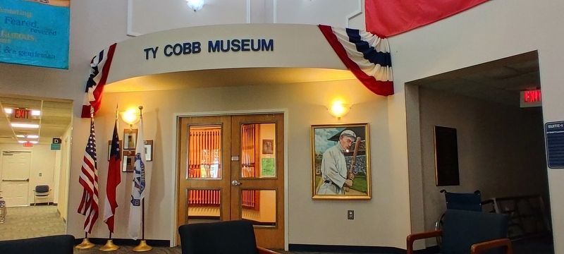 Ty Cobb Museum in Royston, .2 of a mile from the statue image. Click for full size.