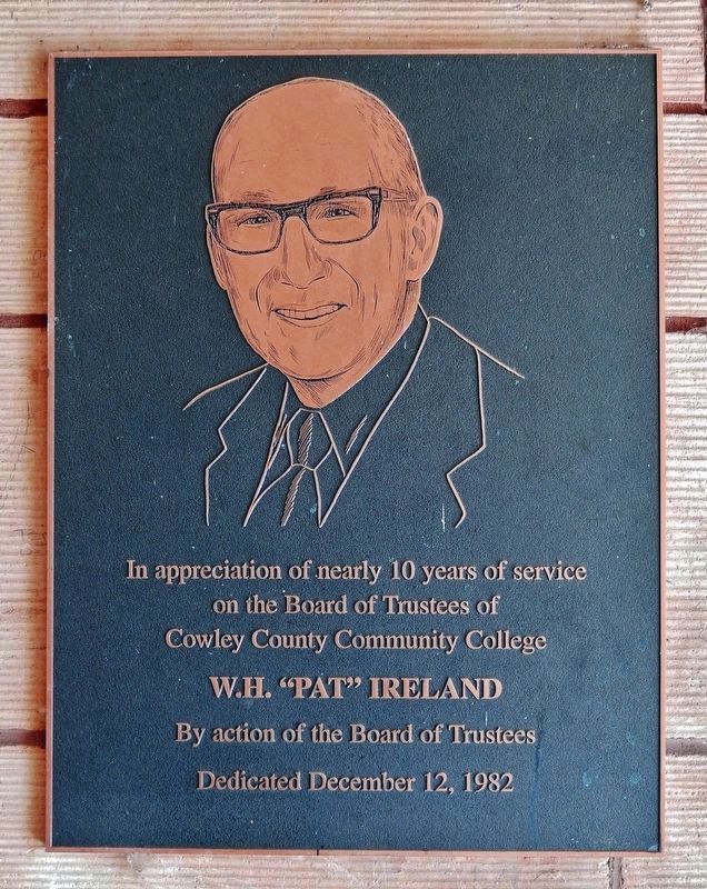 W.H. �Pat� Ireland Memorial<br>(<i>Ireland Hall namesake</i>) image. Click for full size.