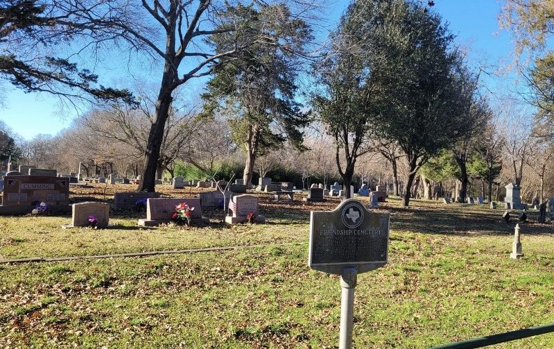 The Friendship Cemetery and Marker. Click for full size. The Friendship Cemetery and Marker image. Click for full size.