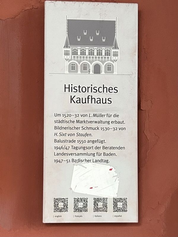 Historisches Kaufhaus Marker image. Click for full size.