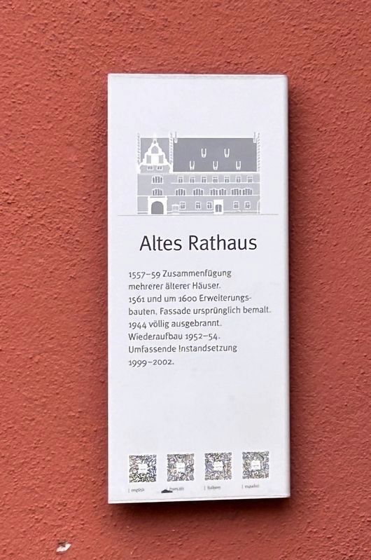 Altes Rathaus / Old Town Hall Marker. Click for full size. Altes Rathaus / Old Town Hall Marker image. Click for full size.