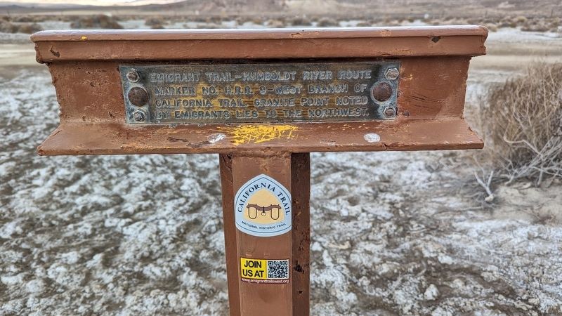 H.R.R 9 - West Branch of California Trail side of marker. Click for full size. H.R.R 9 - West Branch of California Trail side of marker image. Click for full size.