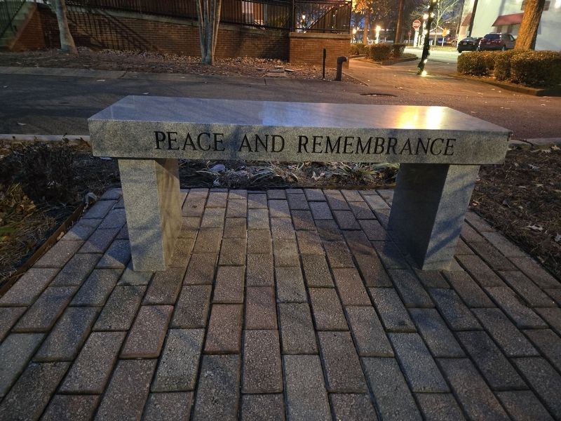 Second Madison - Morgan Memorial Garden bench "Peace and Remembrance" image. Click for full size.