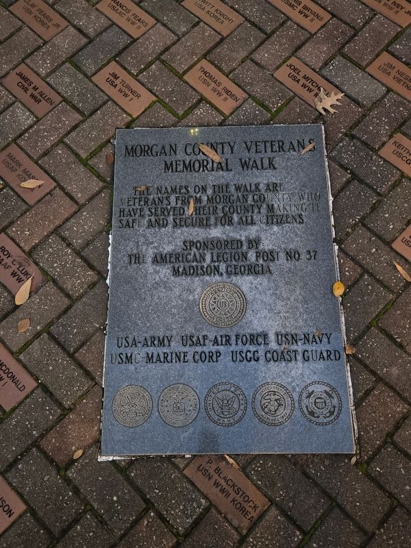 Morgan County Veterans Walk Marker image. Click for full size.