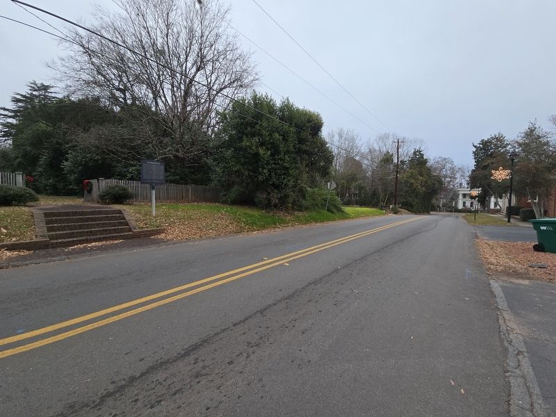 The Shackleford-Adams-Folds-Marshall House Marker looking east on W. Church St. image. Click for full size.