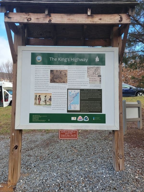 The King's Highway Marker (Reverse) image. Click for full size.