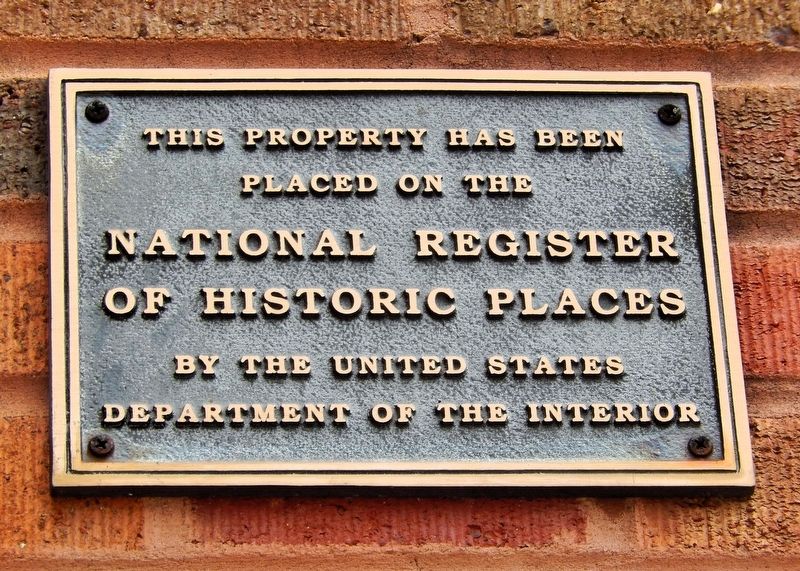 National Register of Historic Places Marker. Click for full size. National Register of Historic Places Marker image. Click for full size.
