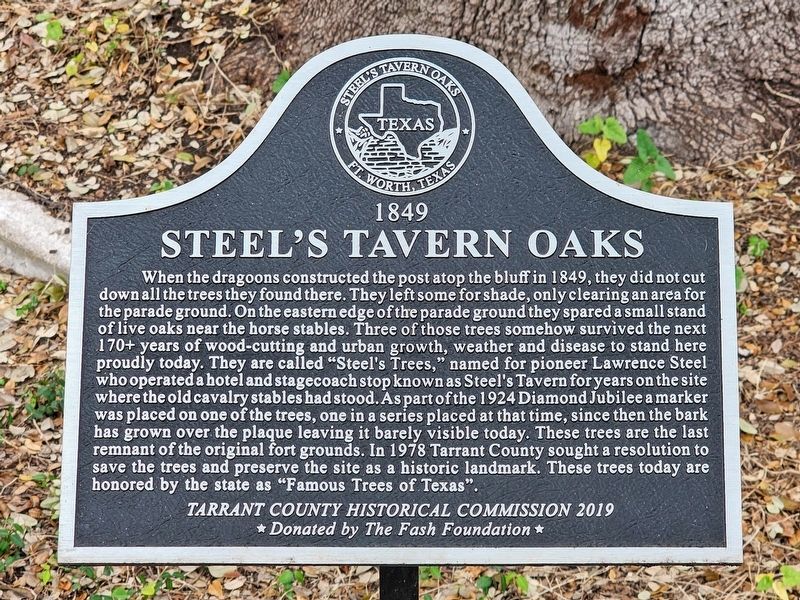 Steel's Tavern Oaks Marker image. Click for full size.