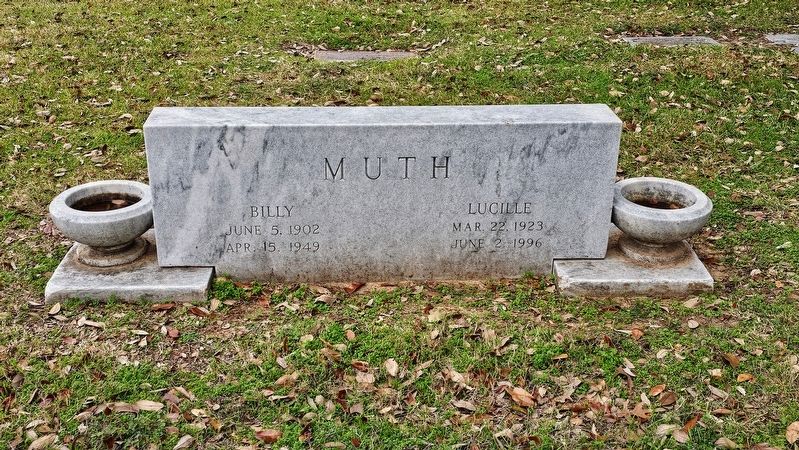 Billy Muth Gravestone. Click for full size. Billy Muth Gravestone image. Click for full size.