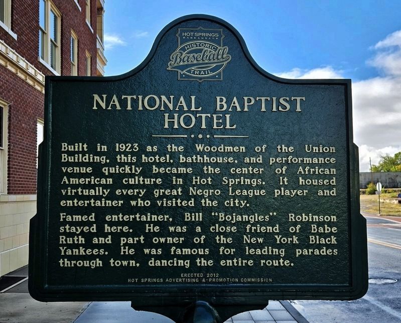 National Baptist Hotel Marker image. Click for full size.