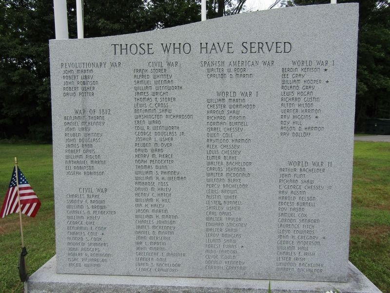 Sebago Veterans Memorial image. Click for full size.