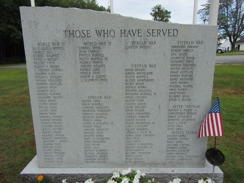 Sebago Veterans Memorial image. Click for full size.