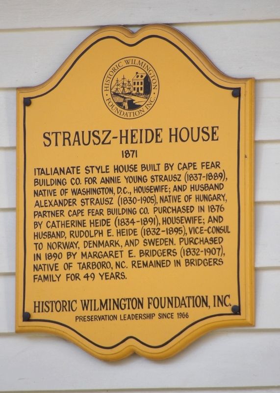 Strausz-Heide House Marker image. Click for full size.