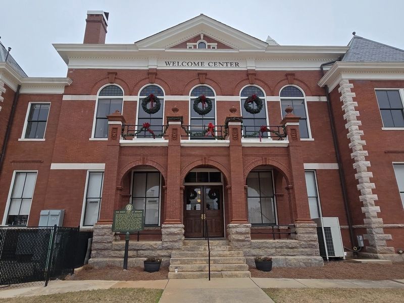 Full view of the west side of the Butts County Historical Courthouse. Click for full size. Full view of the west side of the Butts County Historical Courthouse image. Click for full size.