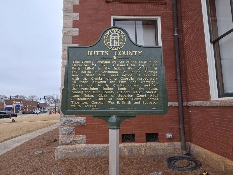 Refurbished Butts County Marker image. Click for full size.