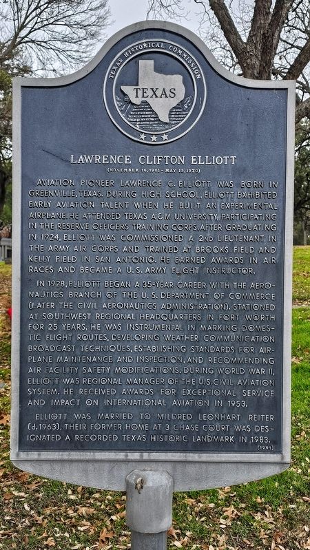 Lawrence Clifton Elliott Marker image. Click for full size.