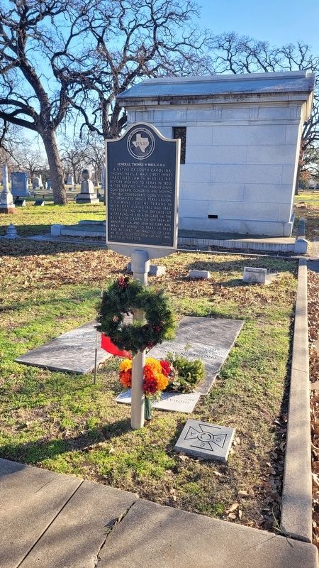 The Thomas N. Waul Gravestone and Marker image. Click for full size.