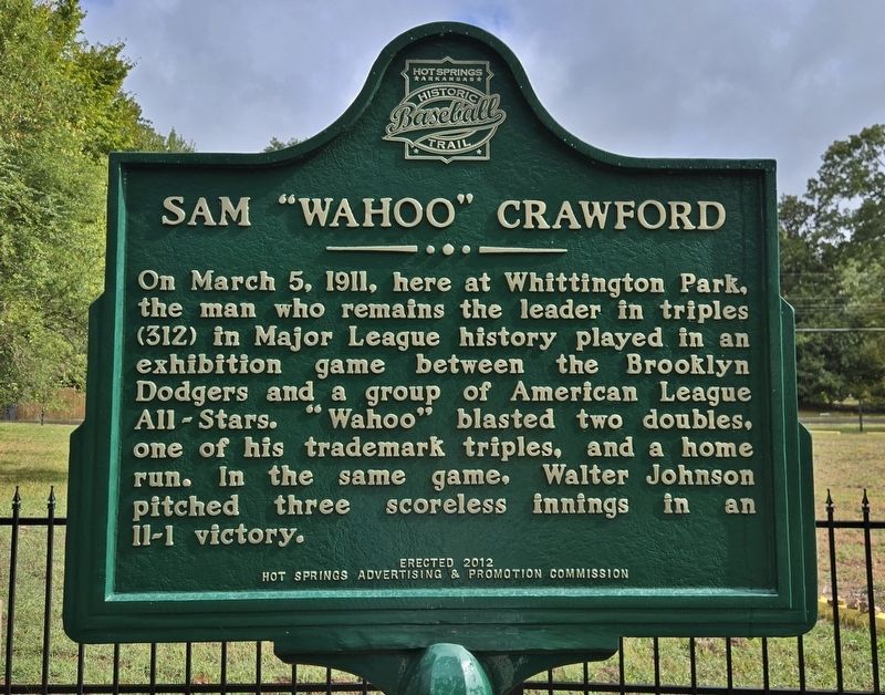 Sam "Wahoo" Crawford Marker image. Click for full size.