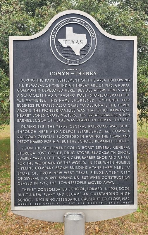 Community of Comyn-Theney Marker. Click for full size. Community of Comyn-Theney Marker image. Click for full size.