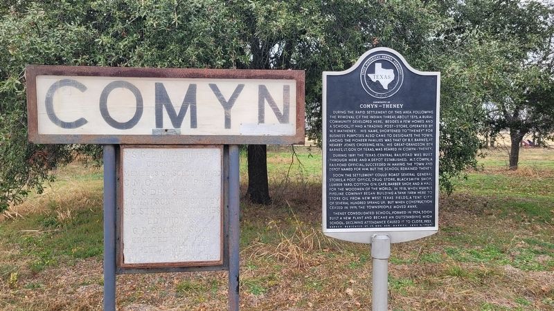 Community of Comyn-Theney Marker. Click for full size. Community of Comyn-Theney Marker image. Click for full size.