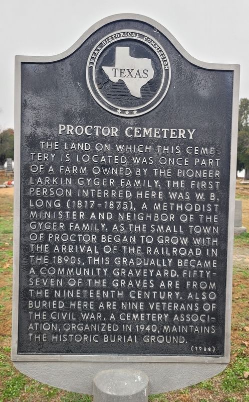 Proctor Cemetery Marker image. Click for full size.