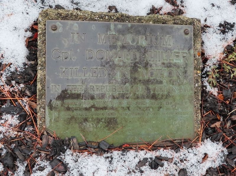 Cpl. Donald Miller Marker image. Click for full size.