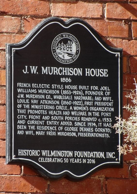 J.W. Murchison House Marker image. Click for full size.