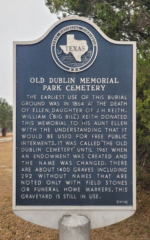 Old Dublin Memorial Park Cemetery Marker image. Click for full size.