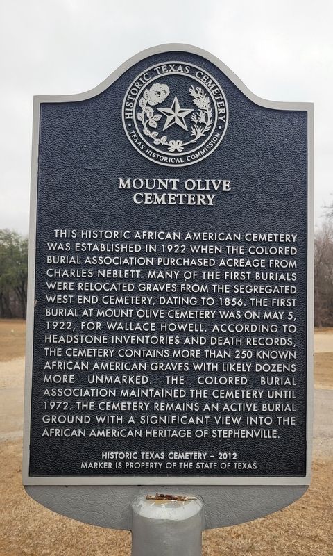 Mount Olive Cemetery Marker image. Click for full size.