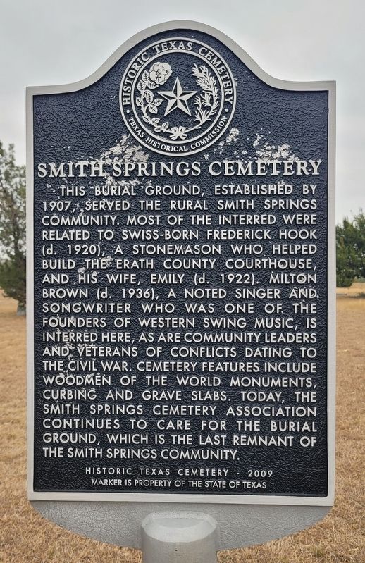 Smith Springs Cemetery Marker image. Click for full size.