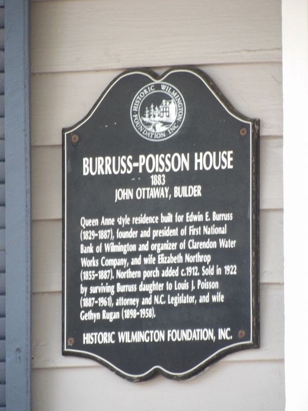 Burruss-Poisson House Marker image. Click for full size.