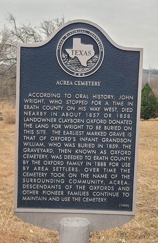 Acrea Cemetery Marker image. Click for full size.