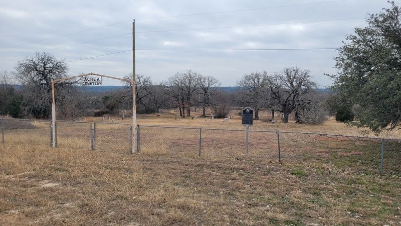 The Acrea Cemetery and Marker image. Click for full size.
