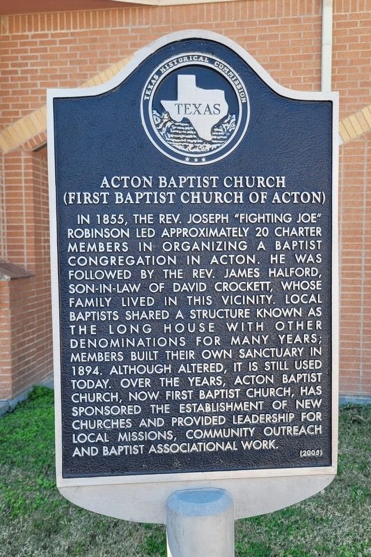 Acton Baptist Church Marker image. Click for full size.