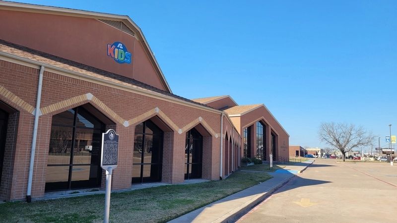 Acton Baptist Church and Marker image. Click for full size.