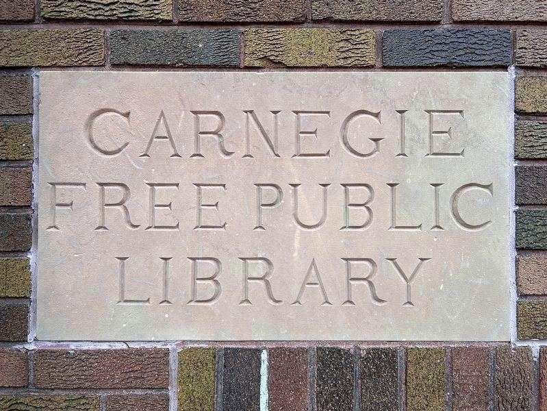 Carnegie Library Cornerstone image. Click for full size.