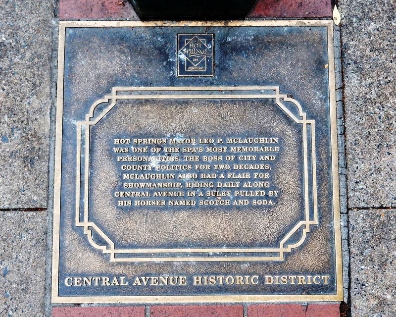 Hot Springs Mayor Leo P. McLaughlin Marker image. Click for full size.