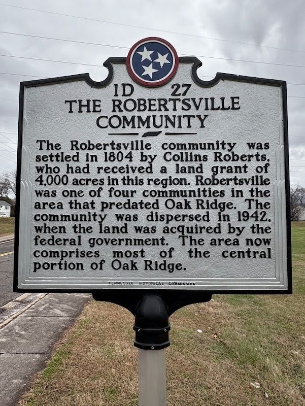 The Robertsville Community marker image. Click for full size.