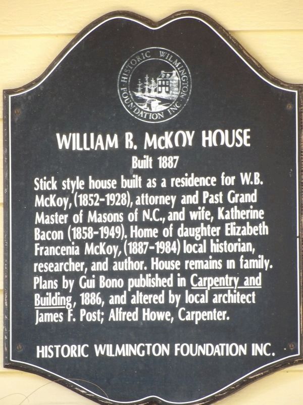 William B. McKoy House Marker image. Click for full size.
