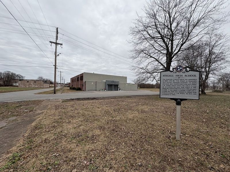 Stigall High School marker. Click for full size. Stigall High School marker image. Click for full size.