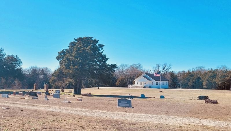 The view of the Stony Point Church from the cemetery image. Click for full size.