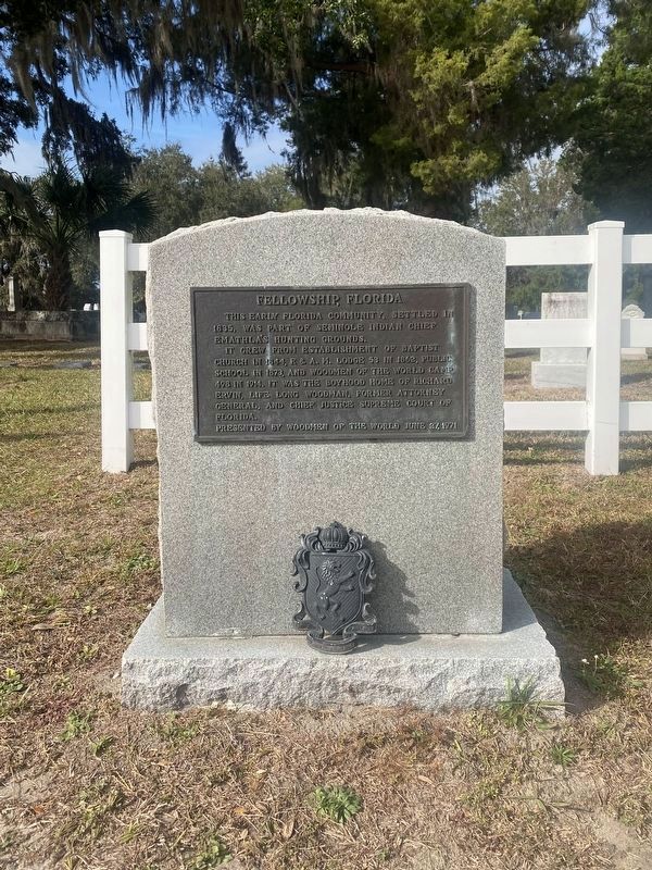 Fellowship, Florida Marker. Click for full size. Fellowship, Florida Marker image. Click for full size.