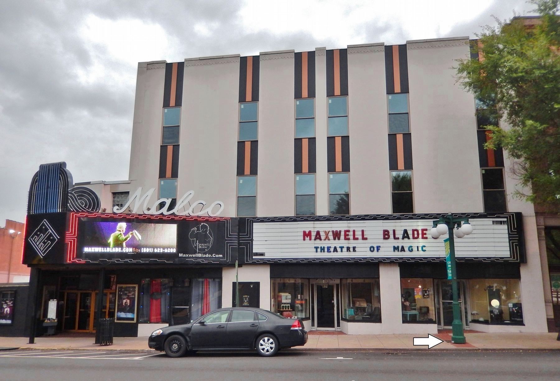 Malco Theatre (<i>west elevation</i>). Click for full size. Malco Theatre (<i>west elevation</i>) image. Click for full size.