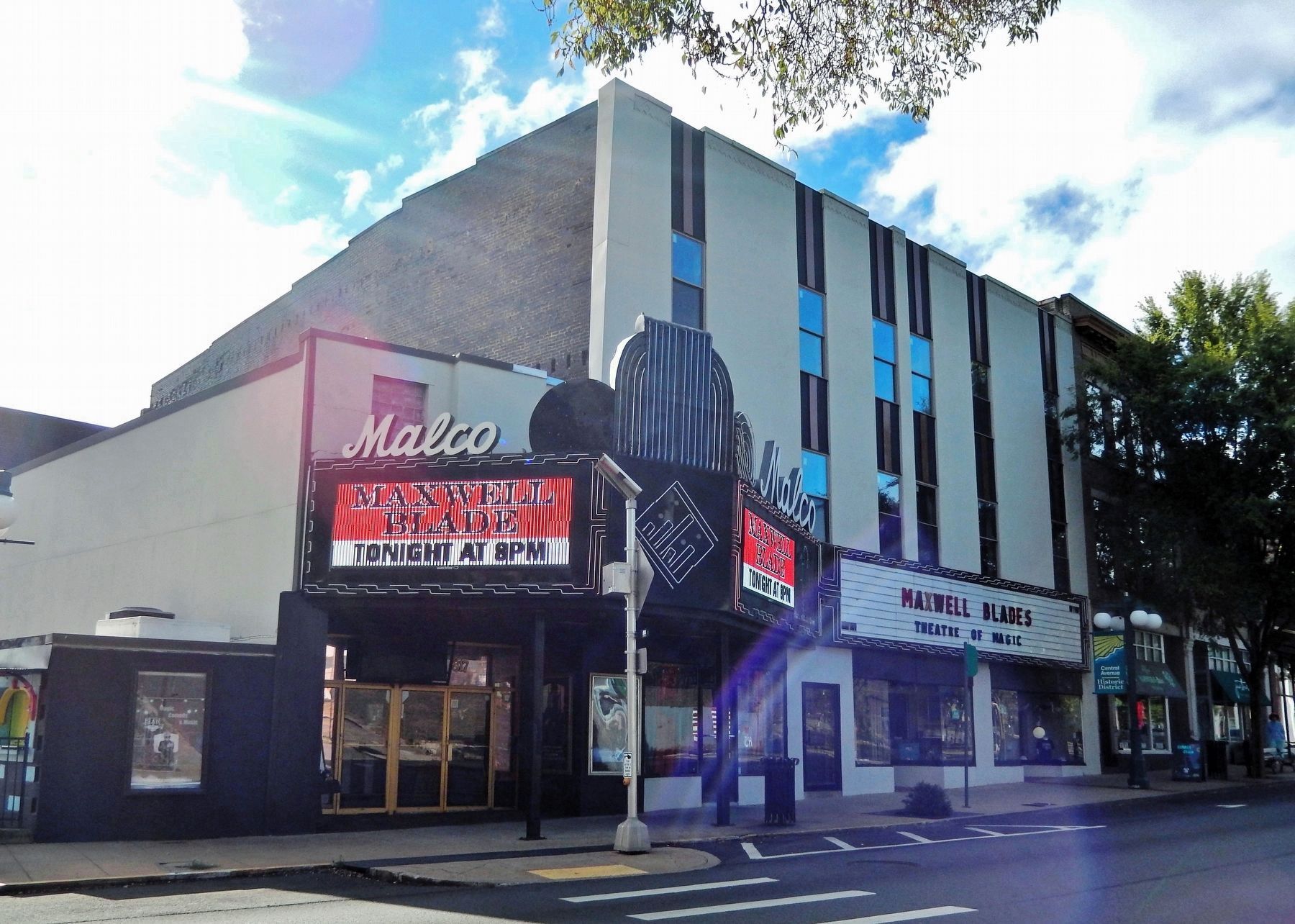 Malco Theatre (<i>northwest elevation</i>). Click for full size. Malco Theatre (<i>northwest elevation</i>) image. Click for full size.