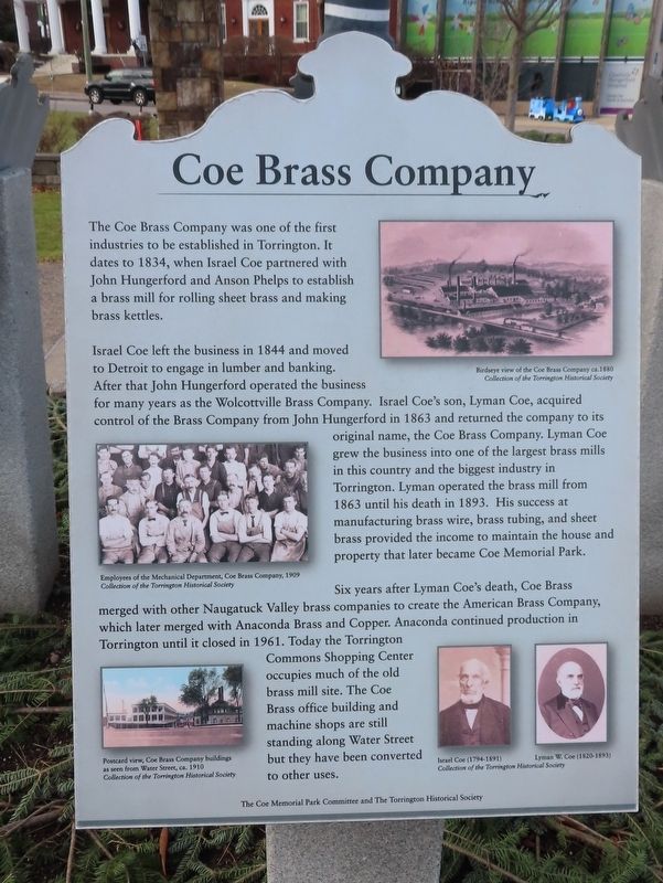 Coe Brass Company Marker image. Click for full size.