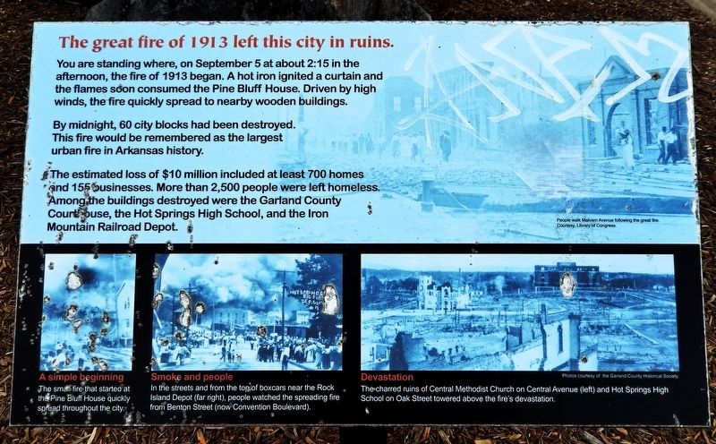 The Great Fire of 1913 Left this City in Ruins Marker image. Click for full size.