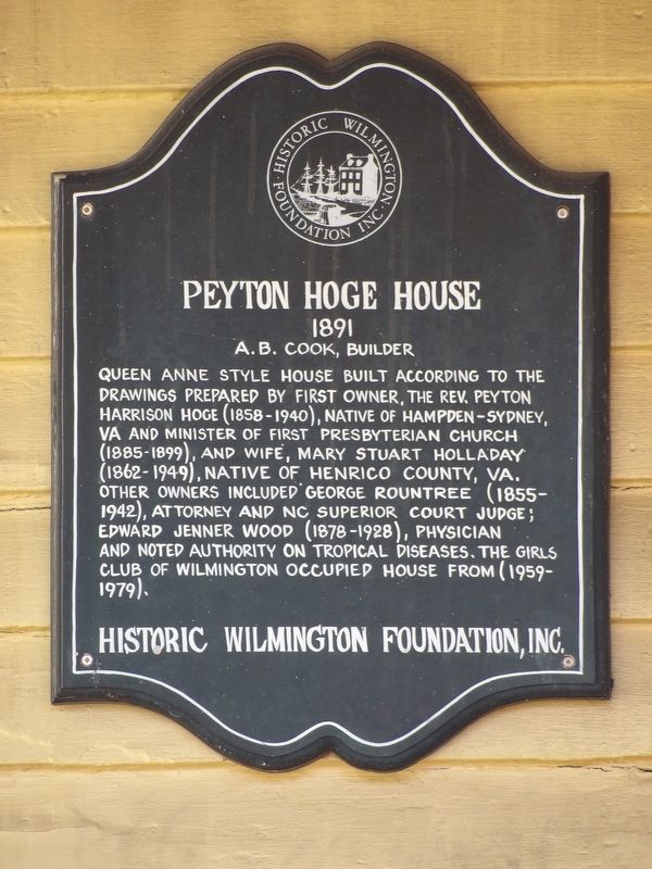 Peyton Hoge House Marker image. Click for full size.
