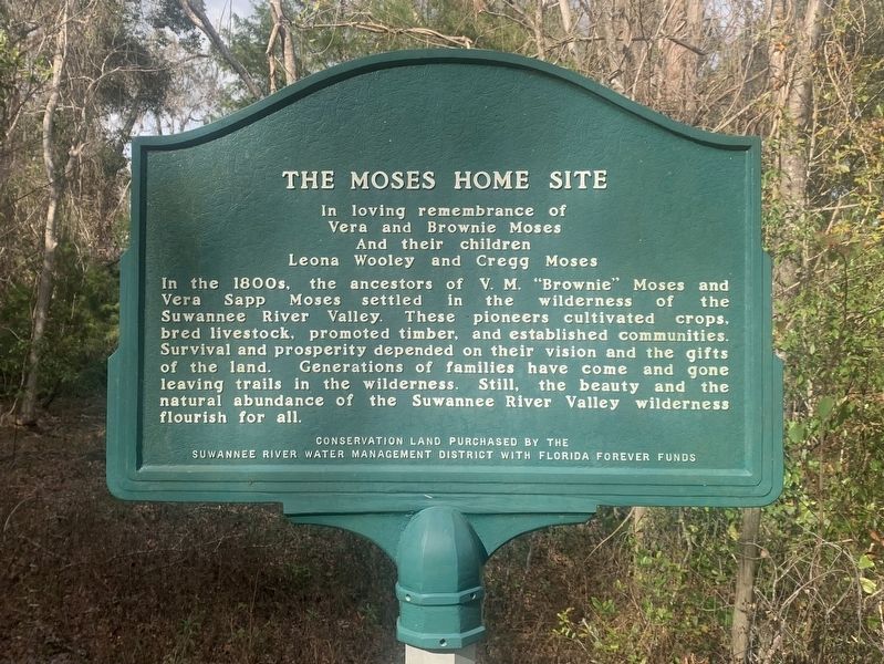 The Moses Home Site side of Marker image. Click for full size.