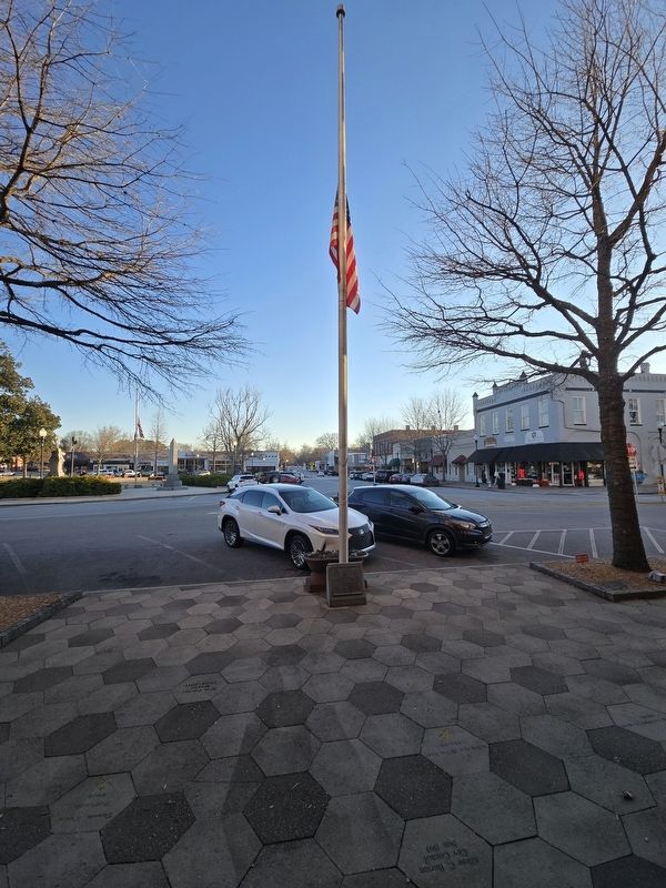 Bicentennial of the United States Constitution Marker and adjacent flagpole. Click for full size. Bicentennial of the United States Constitution Marker and adjacent flagpole image. Click for full size.