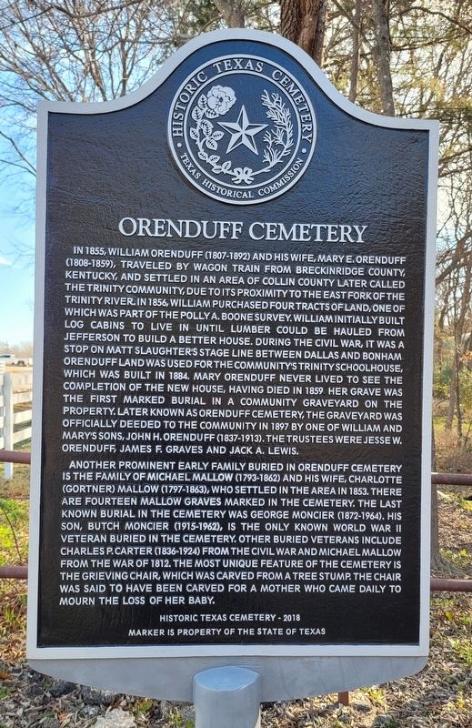 Orenduff Cemetery Marker image. Click for full size.